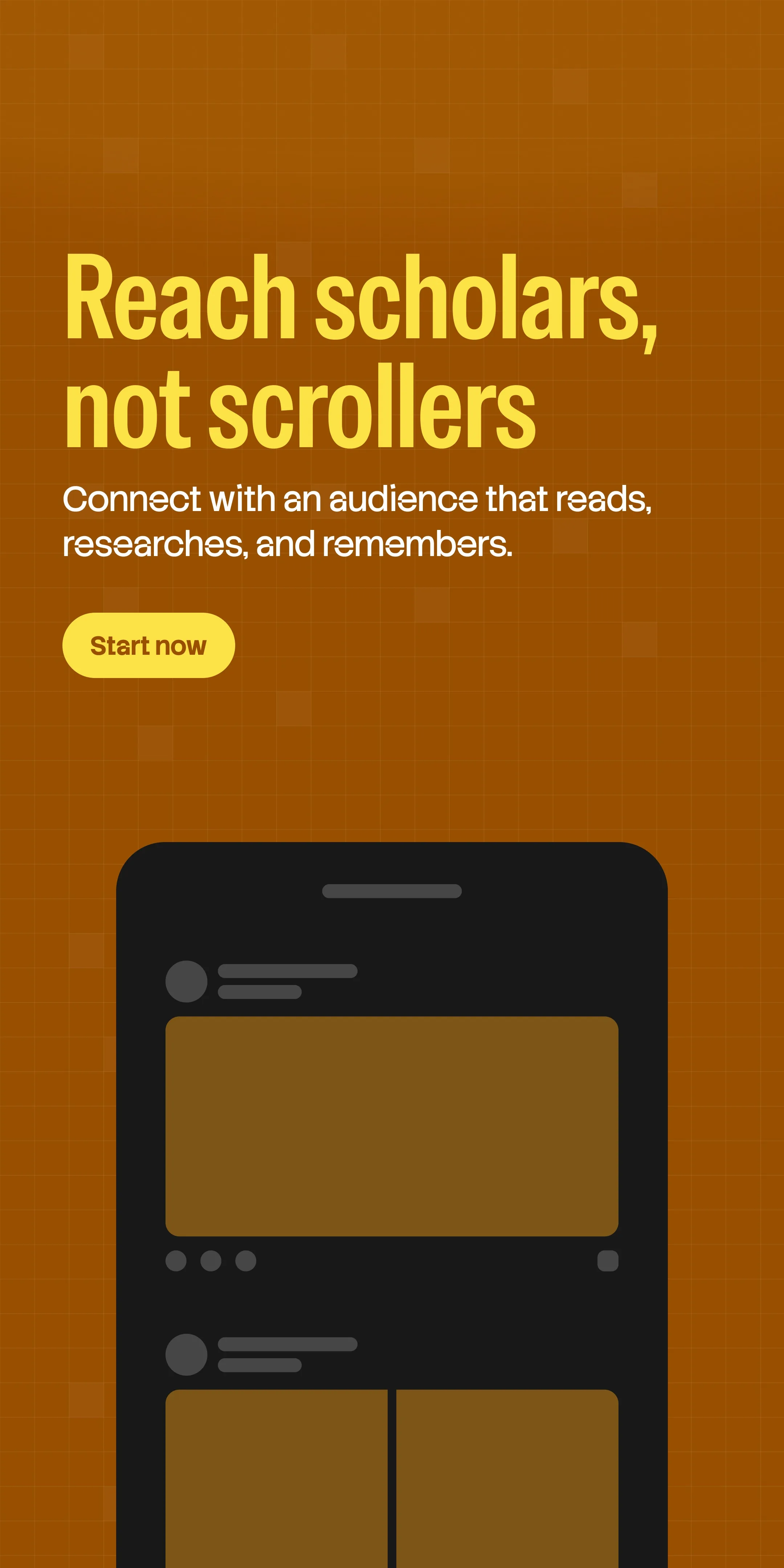Reach scholars not scrollers (Oct 2026)