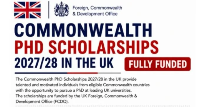 2027 Commonwealth PhD Scholarships For Developing Countries (Fully Funded) scholarship image