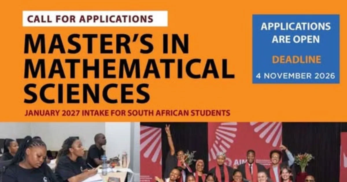 AIMS Masters in Mathematical Sciences Scholarship in South Africa scholarship image
